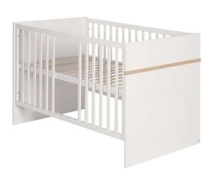 ROBA pārveidojama bērnu gulta PIA, 70x140 cm., White/San Remo Oak, 60991 