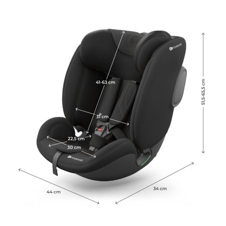 KINDERKRAFT modulārā sistēma ENDURA SAFE: 2 autokrēsliņi: I-LITE, 40–87 cm un I-FIX ENDURA SAFE, 61–150 cm, un pamatne ENDURA SAFE FX, black, KCENSA00BLK3000 