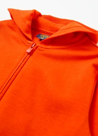 OVS džemperis ar rāvējslēdzēju ar kapuci, oranžs, 140 cm, 002090642 