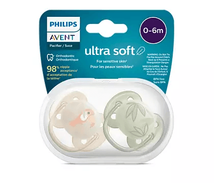 PHILIPS AVENT māneklītis Ultra soft DECO, 0-6 m, 2gab, SCF091/07 