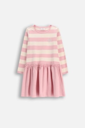 COCCODRILLO kleita ar garām piedurknēm, rozā, WC6129103HGK-007-110, 110 cm 