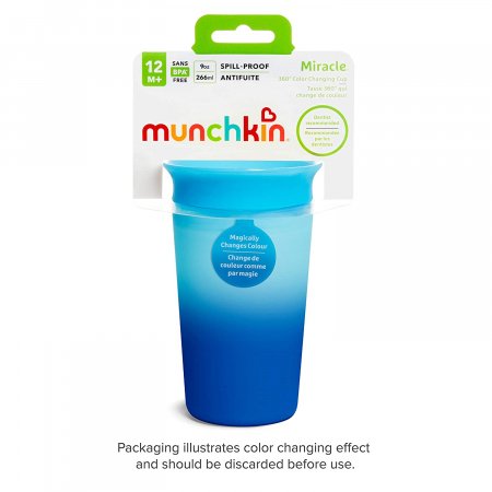 MUNCHKIN pudele MIRACLE, blue, 266 ml, 12m+, 90109 051867