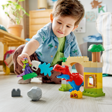 10463 LEGO® DUPLO® │Marvel Dinozaurs Spidey-Rex pret Zaļo Goblinu 