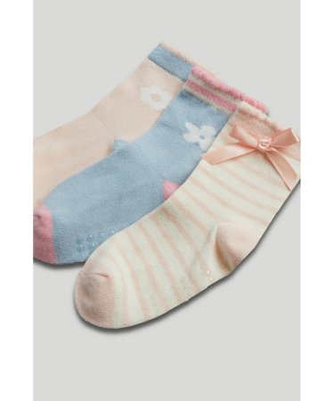 MOTHERCARE zeķes ar neslīdošām zolītēm, 3 gab., AY16201, 4-7 Years 