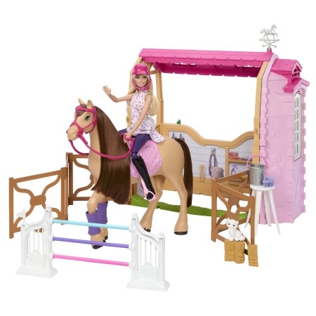 BARBIE lelle un lielais zirga stallis, HXJ44 