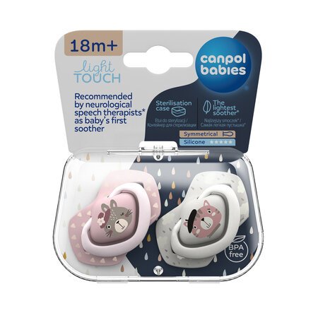 CANPOL BABIES silikona māneklītis, simetrisks BONJOUR PARIS, 18m+,2 gab,  22/649_pin 22/649_pin