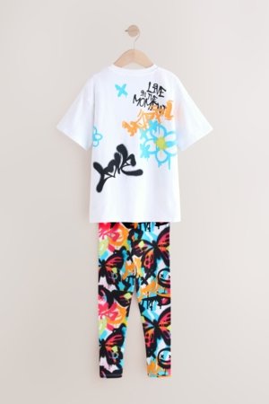 NEXT krekls ar īsām piedurknēm un legingi, AK8604 134 