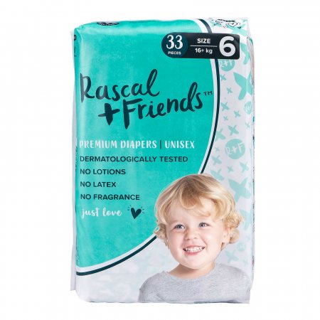 RASCAL + FRIENDS autiņbiksītes 6 izmērs, 16kg+, 33 gab. 93232