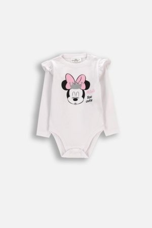 COCCODRILLO bodijs ar garām piedurknēm, balts, 