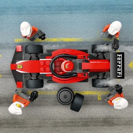 60443 LEGO® City Project Alicia 2025 F1® pitstops un autotehniķi ar Ferrari auto 