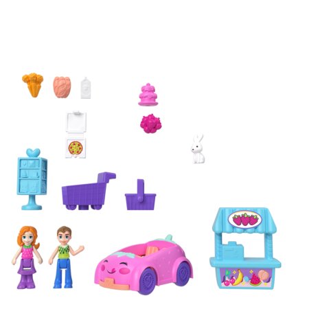 POLLY POCKET komplekts zemeņu piena veikals, HRD45 