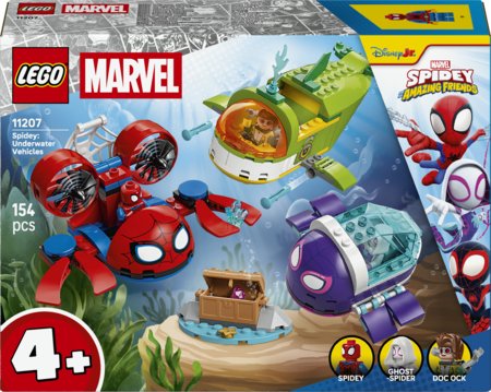 11207 LEGO® ǀ Marvel Spidey And His Amazing Friends Spidey: Zemūdens transportlīdzekļi 