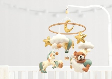 NENO gultiņas karuselis ar stiprinājumu GINO, NEN-BAB-ZB006 