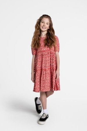 COCCODRILLO kleita ar īsām piedurknēm NOSTALGIC MEADOW GIRL JUNIOR, sarkans, WC5128201NGJ-009-164, 164 cm 