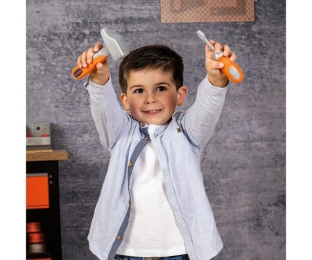 SMOBY BLACK & DECKER meistara instrumentu kaste, 6 instrumenti, 7600360940 