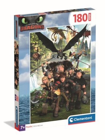 CLEMENTONI puzle super dragontrainer 2025, 180 gab., 29793 