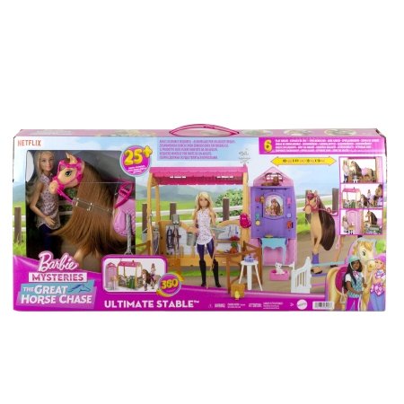 BARBIE lelle un lielais zirga stallis, HXJ44 