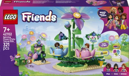 42702 LEGO® Friends Rotējošais Ziedu un Feju tējas tašu brauciens 