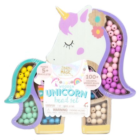 STORY MAGIC radošais komplekts Koka vienradžu pērlītes, 205527 