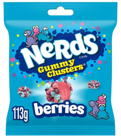 NERDS konfektes GUMMY CLUSTERS, ogu garša, 113 g, MIX1211 