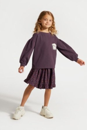 COCCODRILLO t-krekls ar garām piedurknēm ACADEMY GIRL KIDS, violeti, ZC4143103AGK-016-122, 122 cm 