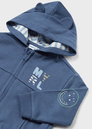 MAYORAL džemperis ar rāvējslēdzēju ar kapuci 3N, indigo, 1449-67 