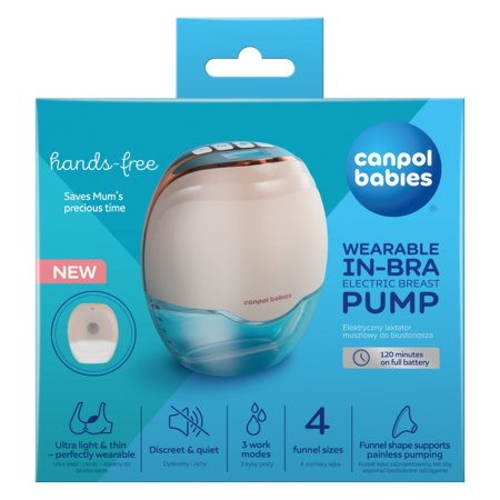CANPOL BABIES bezvadu elektriskais piena sūknis IN BRA, 20/100 