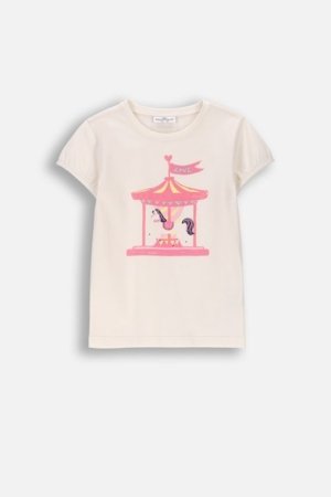 COCCODRILLO t-krekls ar īsam piedurknēm, krēmkrāsa, WC6143207FGK-003-092 