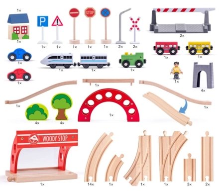 WOODY dzelzceļa sliežu komplekts, 02193064 