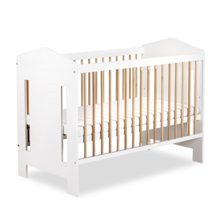 LITTLE SKY by KLUPŚ bērnu gultiņa IDA, 120x60 cm., White/Beech 