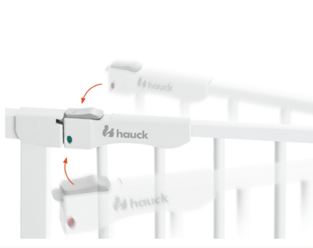 HAUCK drošības vārti CLEAR STEP AUTOCLOSE 2 SET +9 cm., White, 597491 