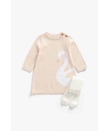 MOTHERCARE kleita ar garām piedurknēm + zeķubikses, ZA345 548948