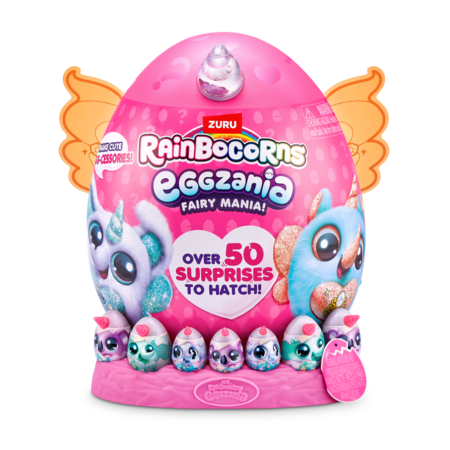 RAINBOCORNS egzzania plīša rotaļlieta ar piederumiem Fairy Mania, 1 sērija, sortiments, 92106 