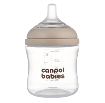 CANPOL BABIES barošanas pudelīte ar knupīti NATURAL SHAPE, 150 ml, 35/400 