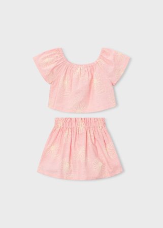 MAYORAL t-krekls ar īsam piedurknēm + svārki, blossom, 3.947-59, cm 