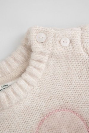 COCCODRILLO džemperis HAPPY PUPPY GIRL NEWBORN, krēmveida, ZC5172101HGN-002-086, 86 cm 