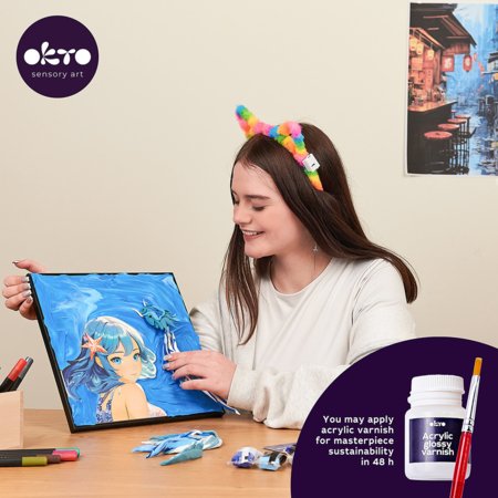 OKTO MANGA 3D mākslas komplekts Ūdens 30x40 cm, 20037 