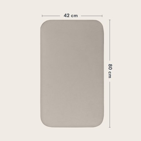 LIONELO palagu komplekts šūpulītim BAMBOO SHEET, 80x42 cm., 2 gab., White/Beige 