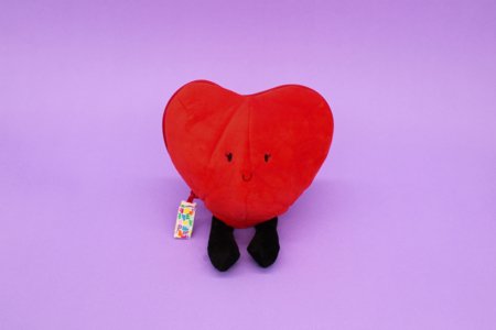 FLIPETZ plīša rotaļlieta - roze sirdī, Poppy red, 80400 