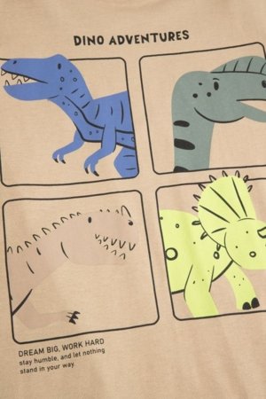 COCCODRILLO t-krekls ar īsam piedurknēm, smilšu krāsa, cm 