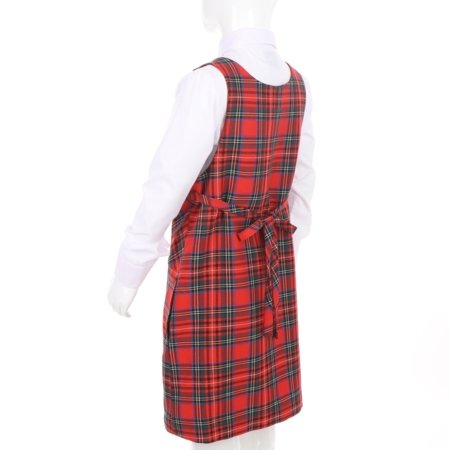 MAMAJUM sarafāns slim fit 10-000017, rūtains, sarkans, 146/152 cm 