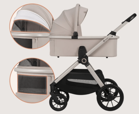 LIONELO universāls ratiņi LAYLA 2in1, Beige taupe, LO-LAYLA 2IN1 