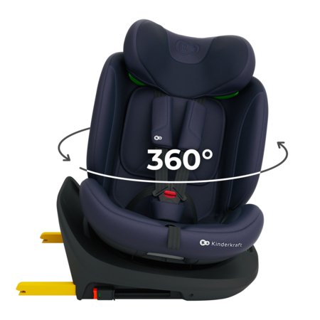 KINDERKRAFT autokrēsls I-GROW 2 PLUS, 40-150 cm., Navy, KCIGRO02NAVPL00 