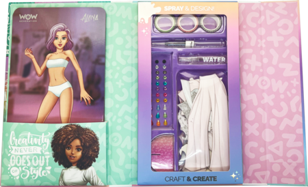 WOW GENERATION radošais komplekts Splash & Create! Outfit Creative Set, WOW00085 
