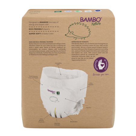 BAMBO autiņbiksītes-biksītes NATURE papīra iepakojumā, 4 izmērs, 7-14 kg, 20 gab., BAMB6506 
