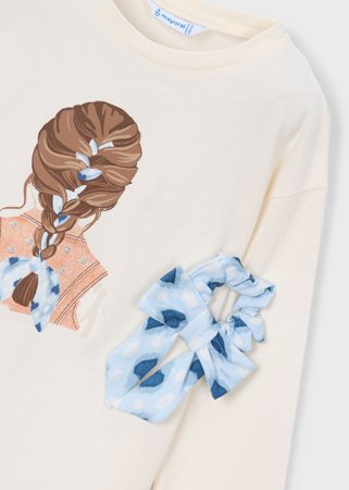 MAYORAL t-krekls ar garām piedurknēm, sky bone, 3.020-17, 98  cm 