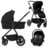 LIONELO universāls ratiņi MERIL 3in1, Black onyx 