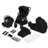 LIONELO universāls ratiņi MIKA PLUS 3in1, Black onyx 