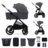 KINDERKRAFT universālie ratiņi 2IN1 NEA 2.0, deep grey, KSNEA002DGR2000 