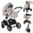 LIONELO universāls ratiņi LAYLA 2in1, Beige sand, LO-LAYLA 2IN1 